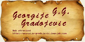 Georgije Gradojević vizit kartica